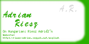 adrian riesz business card